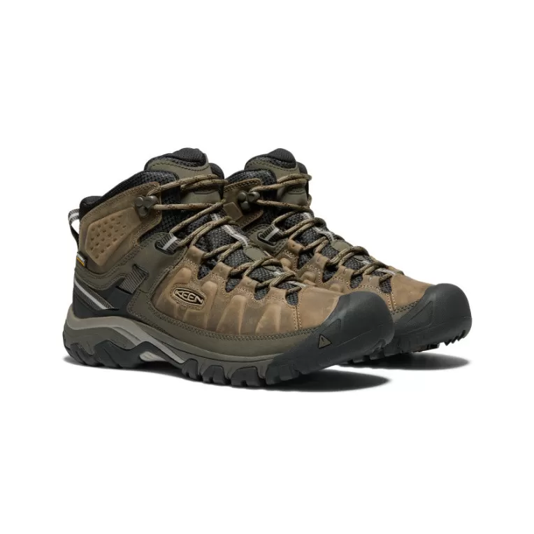 KEEN Leather | Boots | Men's Targhee III Waterproof Mid   |  Bungee Cord/Black