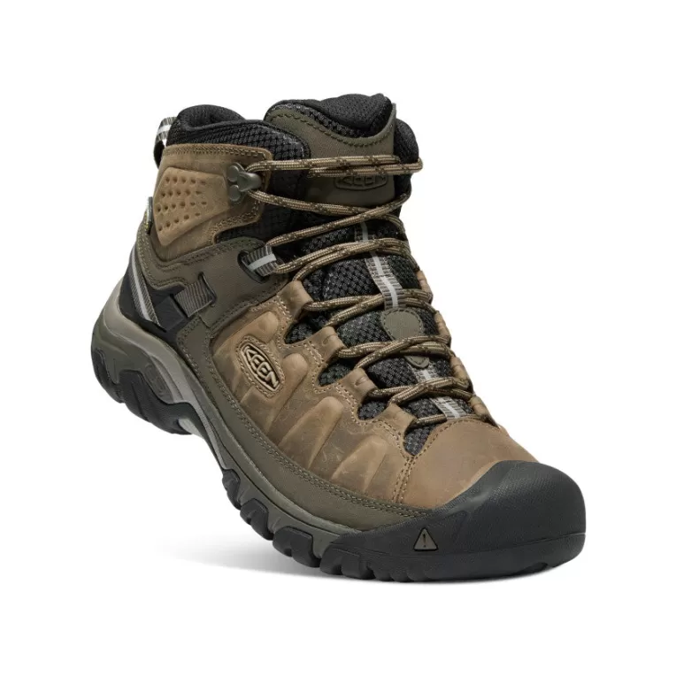 KEEN Leather | Boots | Men's Targhee III Waterproof Mid   |  Bungee Cord/Black