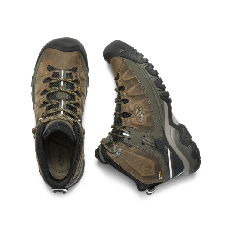 KEEN Leather | Boots | Men's Targhee III Waterproof Mid   |  Bungee Cord/Black