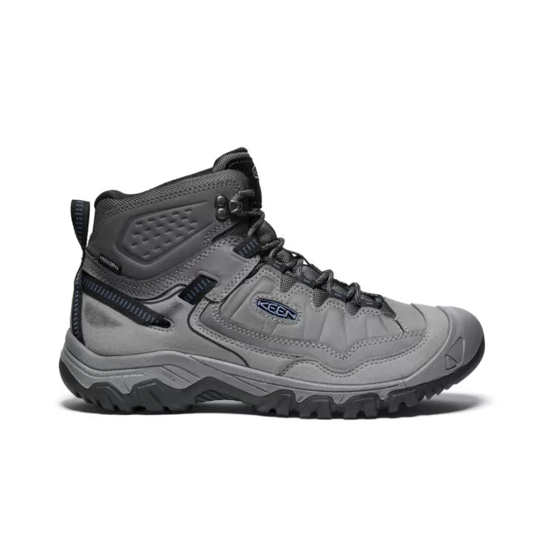 KEEN Leather | Boots | Men's Targhee IV Waterproof Hiking Boot   |  Steel Grey/Coronet Blue