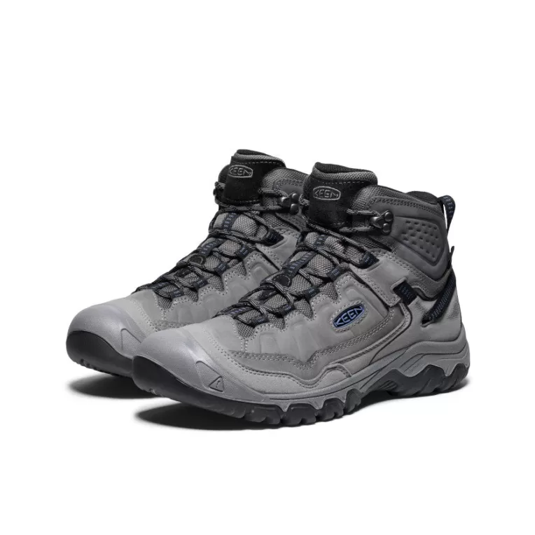 KEEN Leather | Boots | Men's Targhee IV Waterproof Hiking Boot   |  Steel Grey/Coronet Blue