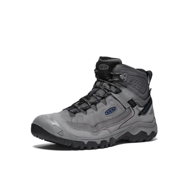 KEEN Leather | Boots | Men's Targhee IV Waterproof Hiking Boot   |  Steel Grey/Coronet Blue