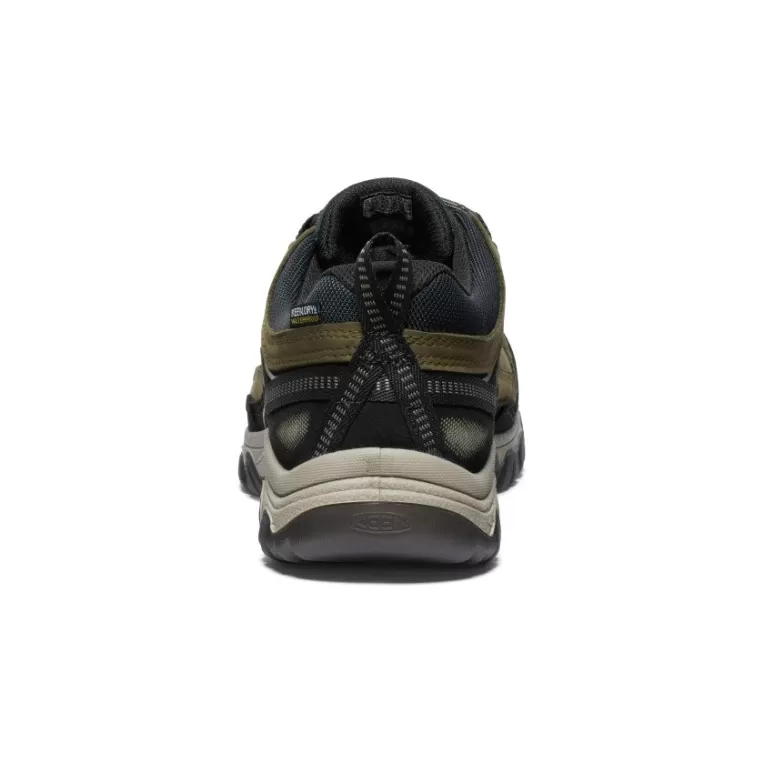 KEEN Leather | Shoes | Men's Targhee IV Wide Waterproof Hiking Shoe   |  Dark Olive/Gold Flame