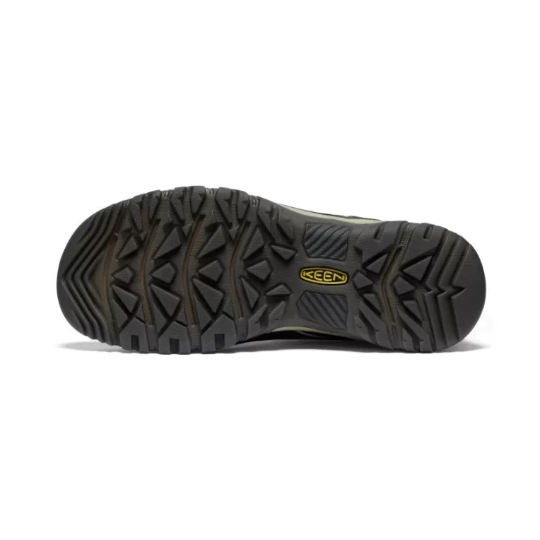 KEEN Leather | Shoes | Men's Targhee IV Wide Waterproof Hiking Shoe   |  Dark Olive/Gold Flame
