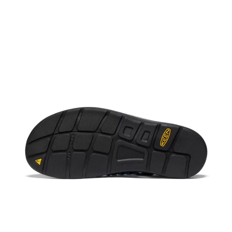 KEEN Sandals | Men's UNEEK Flat Cord Sneaker x Bamboo Shoots   |  Black/Tillandsia Purple