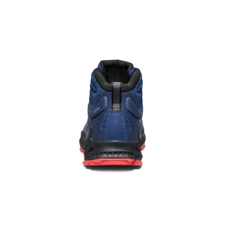 KEEN Boots | Men's Zionic Waterproof Hiking Boot   |  Coronet Blue/Poppy Red