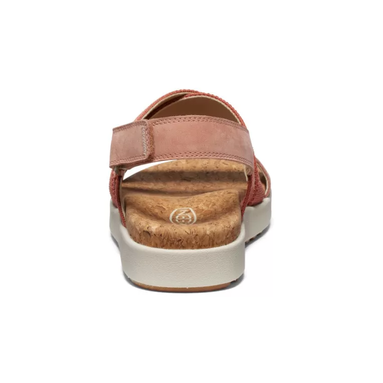 Women KEEN Leather | Sandals | Women's Elle Criss Cross Sandal   |  Baked Clay/Cork