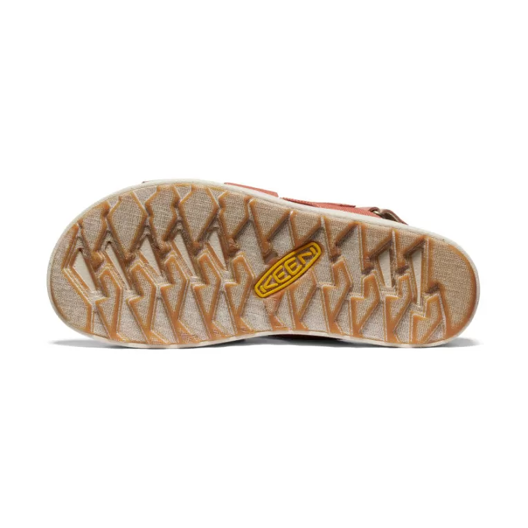 Women KEEN Leather | Sandals | Women's Elle Criss Cross Sandal   |  Baked Clay/Cork