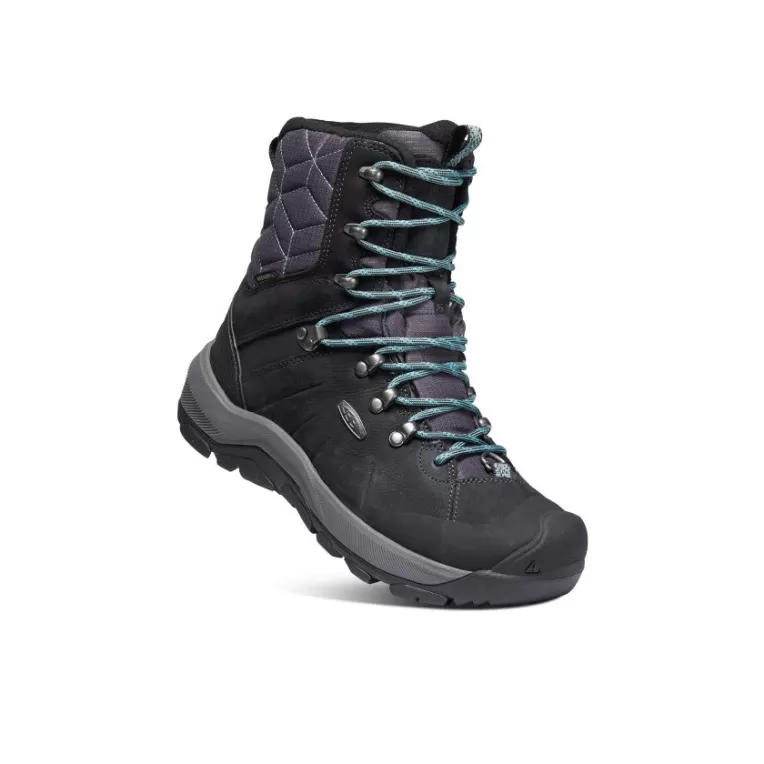 Women KEEN Leather | Boots | Women's Revel IV High Polar Waterproof Boot   |  Black/North Atlantic