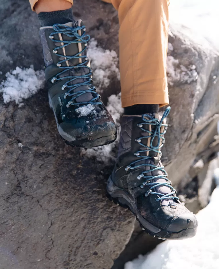 Women KEEN Leather | Boots | Women's Revel IV High Polar Waterproof Boot   |  Black/North Atlantic