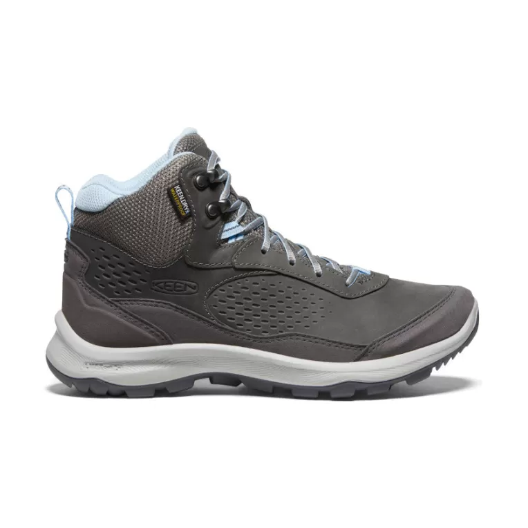 Women KEEN Leather | Boots | Women's Terradora Explorer Waterproof Boot   |  Steel Grey/Clear Sky