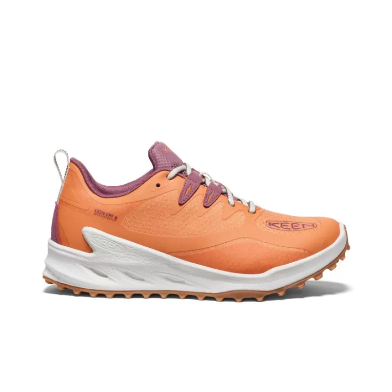 Women KEEN Shoes | Women's Zionic Waterproof Hiking Shoe   |  Tangerine/Star White